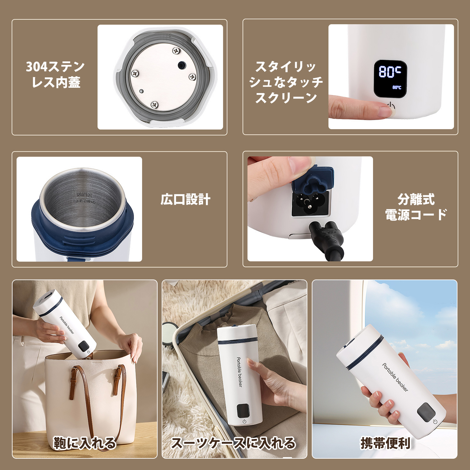 Amazon | MACOLAUDER 電気ケトル 45℃～100℃の6階段の温度 お湯が沸かせ