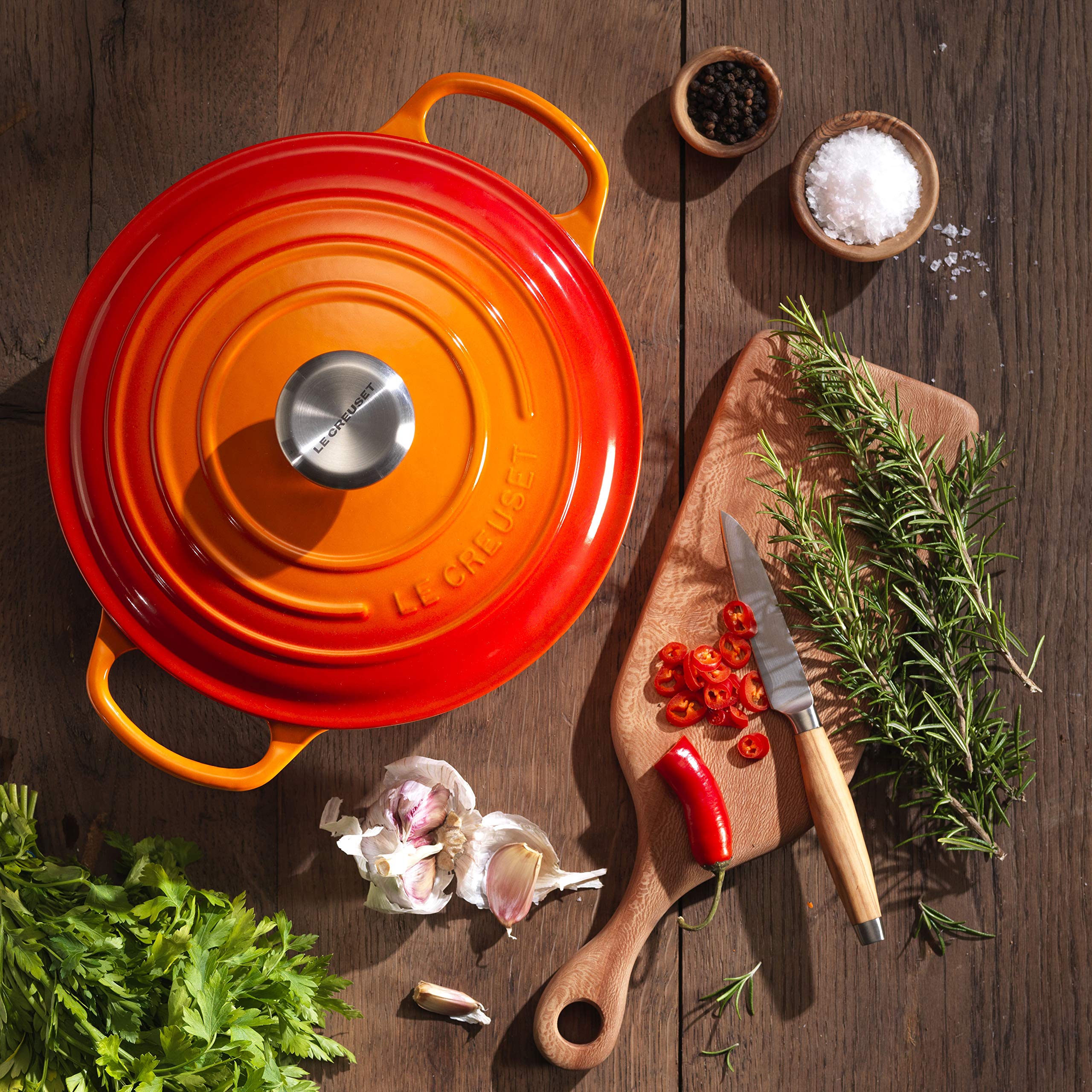 Le Creuset Signature Cast Iron Round Casserole, 24 Cm, Volcanic