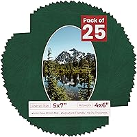 Vista 146 de Tapete de 5 x 7 para fotos de 4 x 6 pulgadas, con apertura de tablero ovalado verde Honeydew precortado, sin ácidos, mate para proteger tus