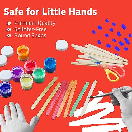 Miniatura 4 de Palitos de paletas para manualidades, 200 palitos de madera multiusos de 4.5 pulgadas para manualidades, hielo, helado, cera y depresor de lengua