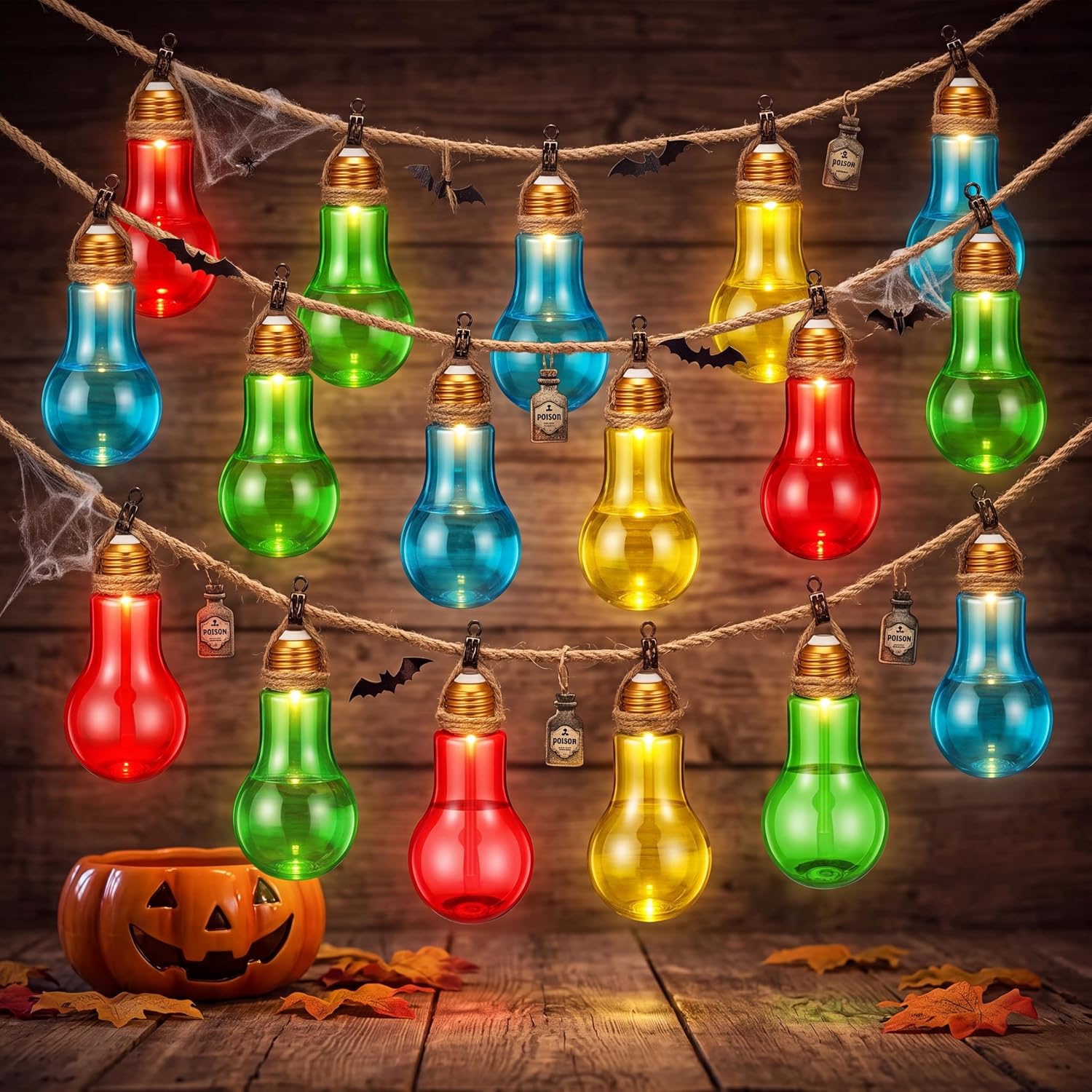 16 Light Bulb Cups with Lid and Straw, 200ml Novelty Drink Bottle