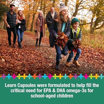 Lifetrients Learn+D Vitamin D3 & Omega-3 Formulation 30 Mini Softgels Children's Bone Health, Immune Support & Brain Nutrition