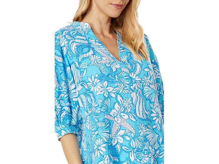 Mialeigh Elbow Sleeve Linen Top - Image 1