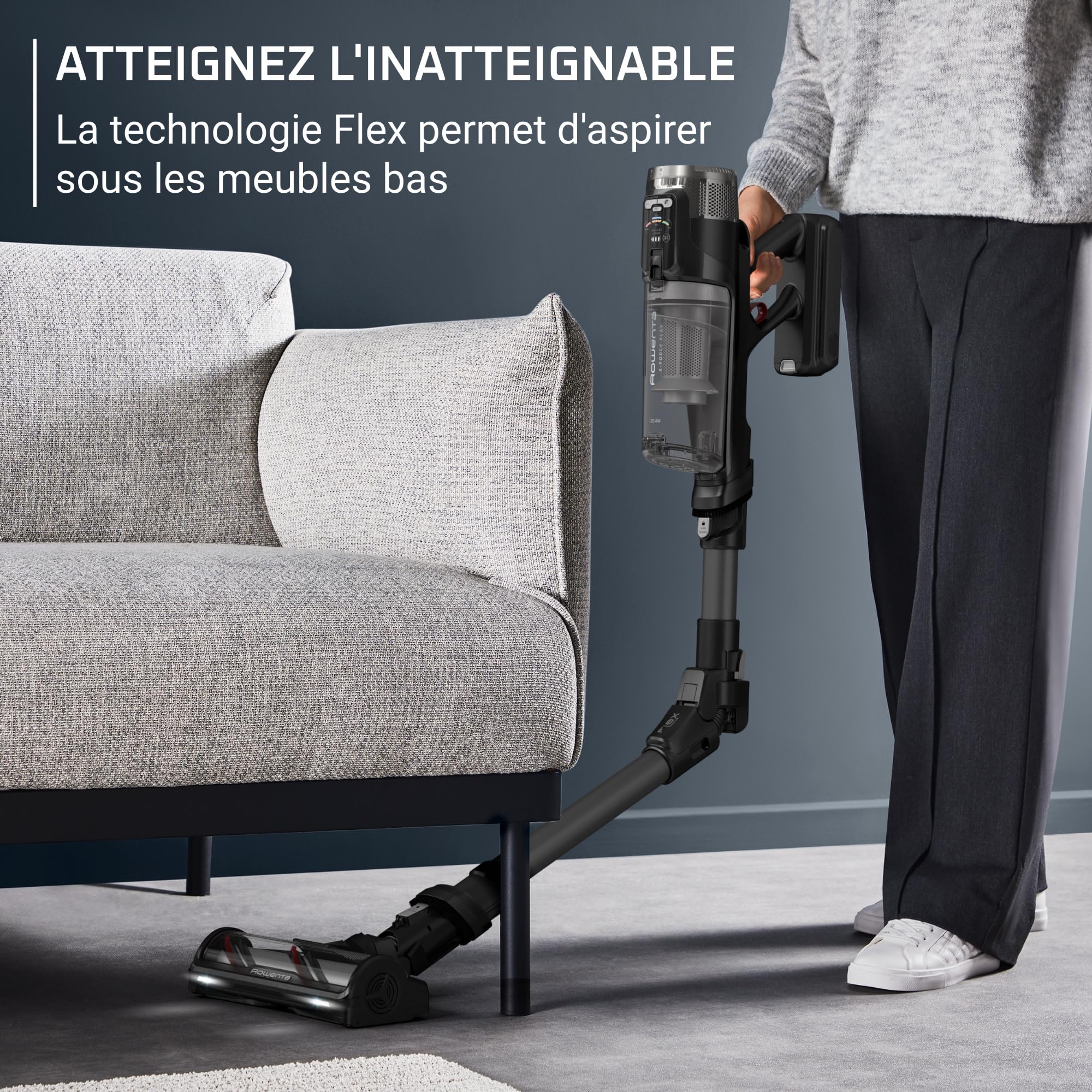 Rowenta X-Force Flex 12.60 Neo - Aspirateur Balai sans Fil - Gris