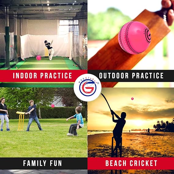 Incrediball Soft Practice Cricket Ball | Outdoor & Indoor Rubber Cricket Ball With Core & Stitched Seam | For Practice, Training & Family Fun | Senior & Junior Size
