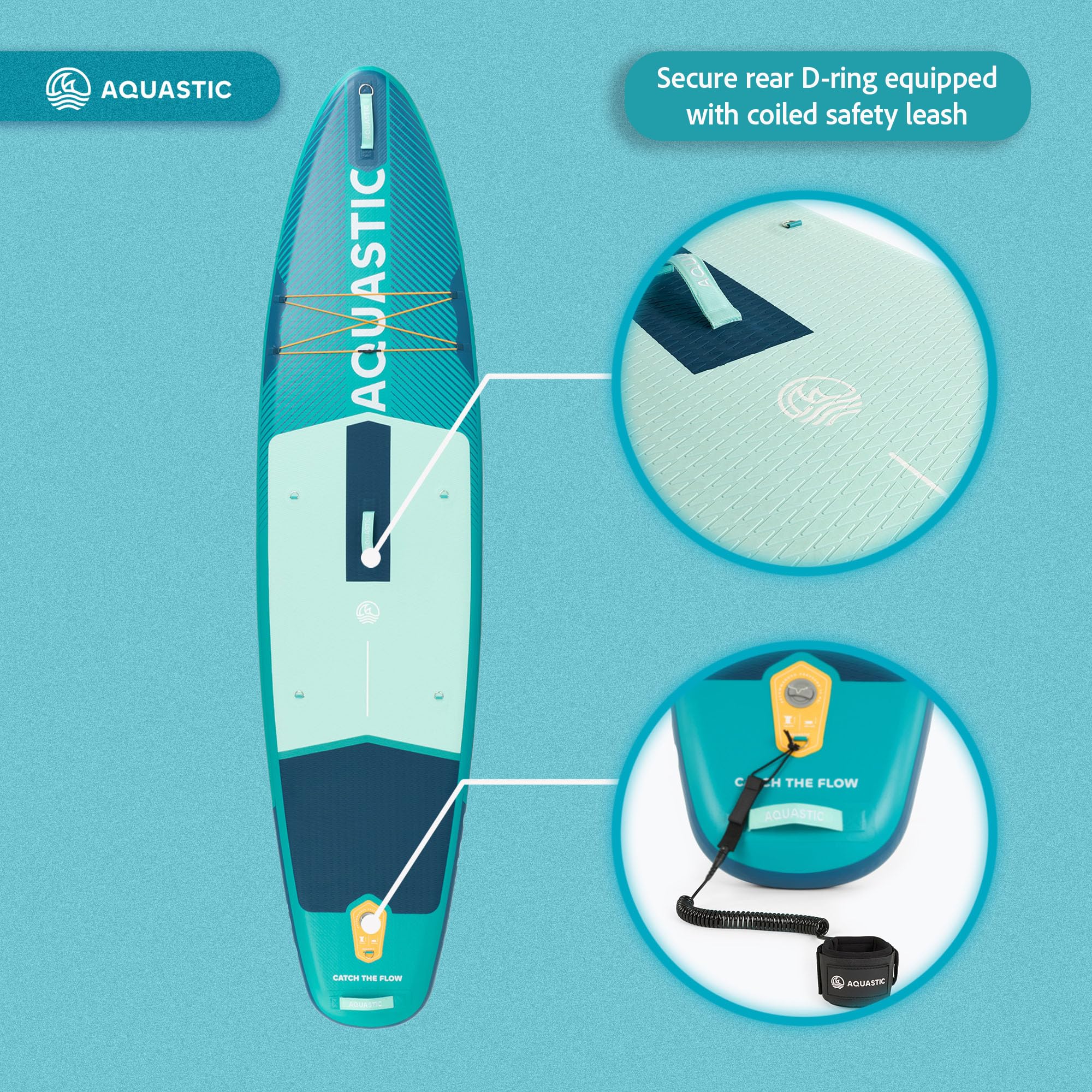 AQUASTIC Perth aufblasbares SUP Board 10'8 Allround bis 150 kg