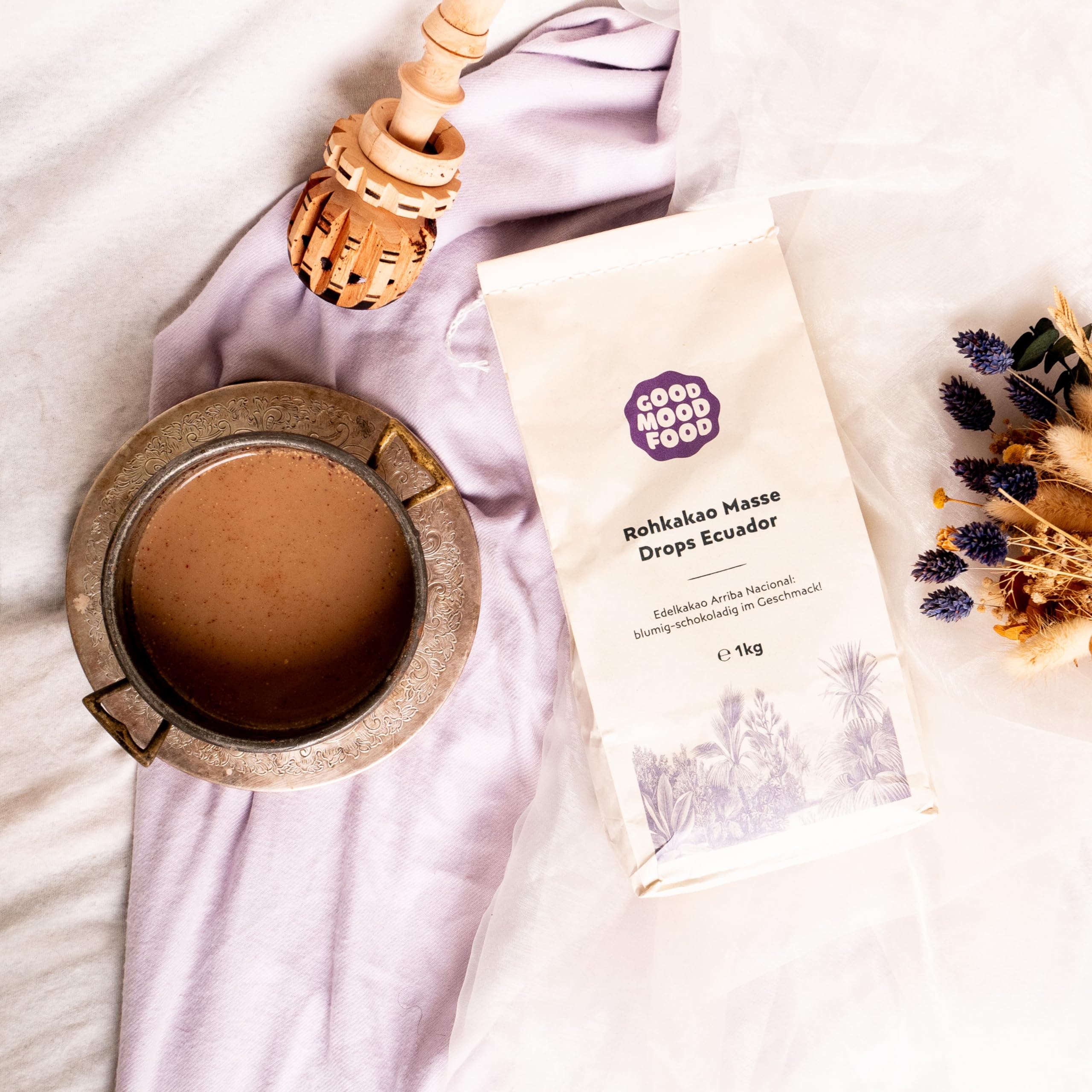 Goodmoodfood Bio Rohkakao Drops 1kg – Kakao vegan Trinkschokolade Ritualkakao Fairtrade Dark Chocolate