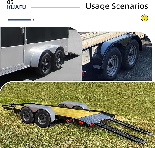 Miniatura 6 de Juego de 2 guardabarros redondos en tándem compatibles con ruedas de 13 a 15 pulgadas sin pintar