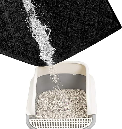 Miniatura 3 de Niubya Tapete de arena para gatos de alta calidad, 47 pulgadas de largo x 35 pulgadas de ancho, tamaño extragrande, diseño impermeable y