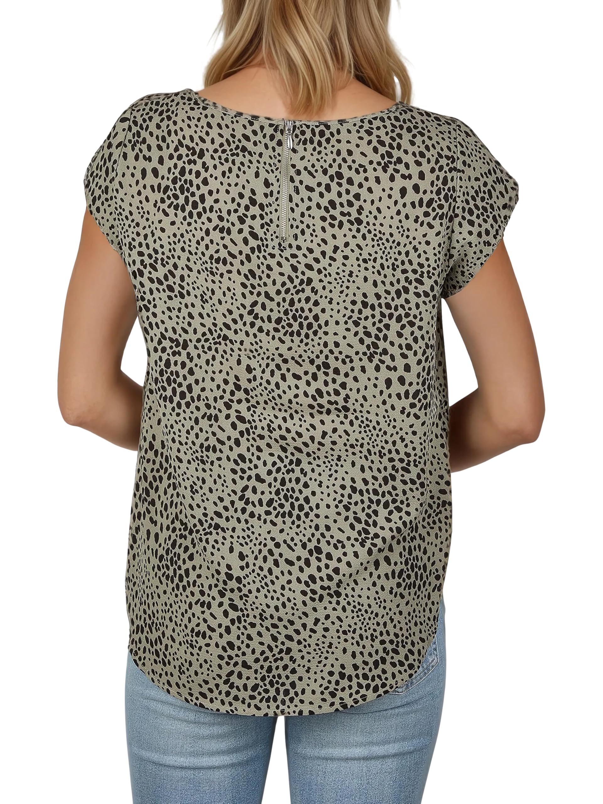 ONLY ONLVIC Lot de 2 t-shirts à col rond et manches courtes pour femme Coupe droite Motif basique Couleur unie Blanc Noir Vert Rose Bleu 34 36 38 40 42 44, Noir (15284243), 44