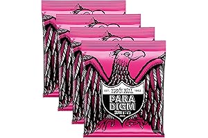 Ernie Ball 2023 Paradigm Electric Guitar Strings, 4 PACK Super Slinky (9-42)