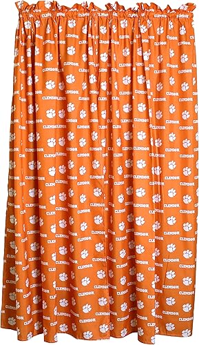 College Covers Everything Comfy Clemson Tigers - Juego de paneles de cortina, 2 paneles, 2 alzapaños a juego, 42 pulgadas de ancho por 63 pulgadas