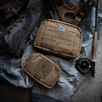 FHF Gear E4 Pouch | Weatherproof | X-Pac Fabric with a YKK AquaGuard Zipper for Wet Conditions, Double Column of Laser-Cut MOLLE
