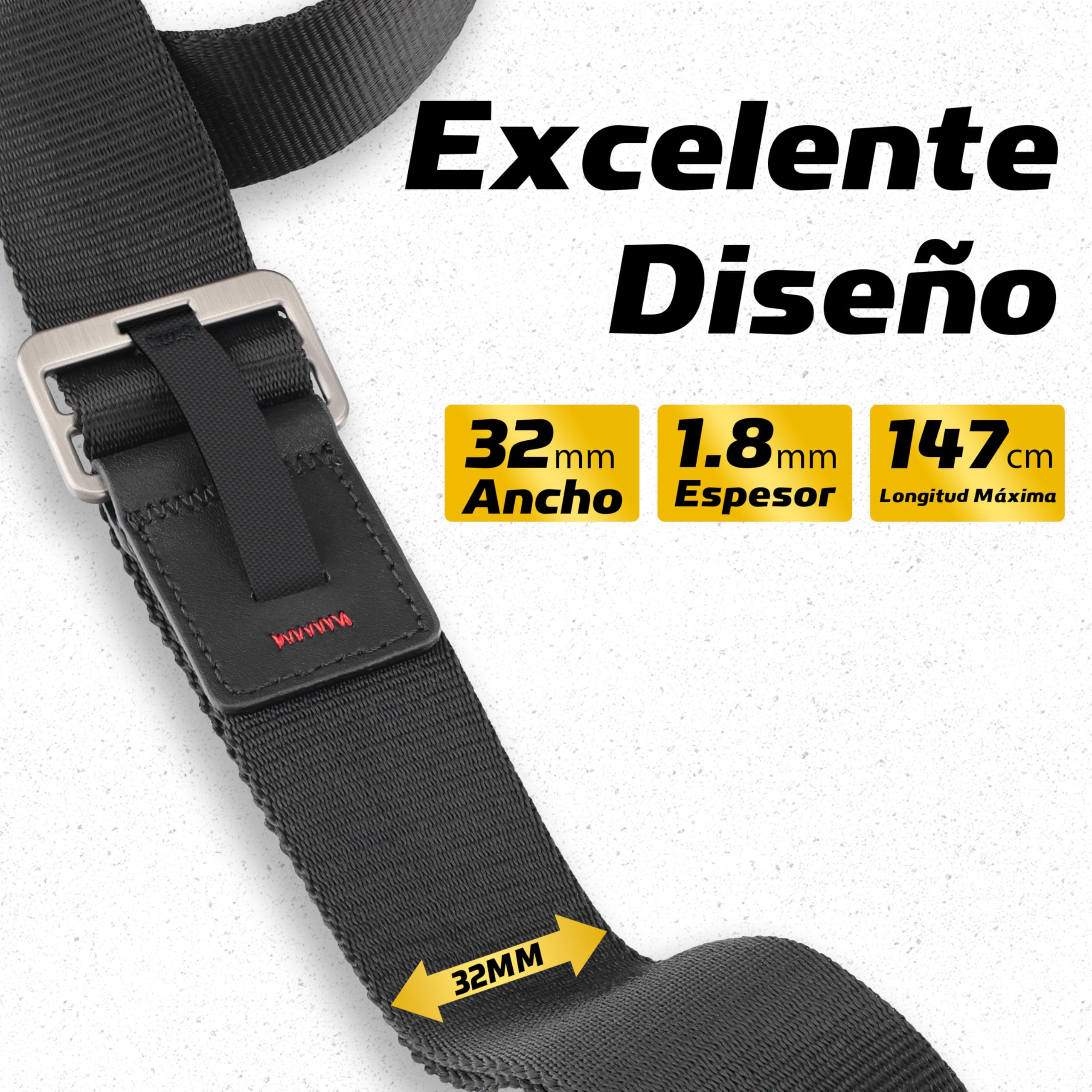 Sunya Correa de Cámara con Hebilla Liberación Rápida. Hecho de nylon de avanzado, ajustable con una sola mano, compatible con todas las cámaras, capacidad máxima de carga de 90 kg.