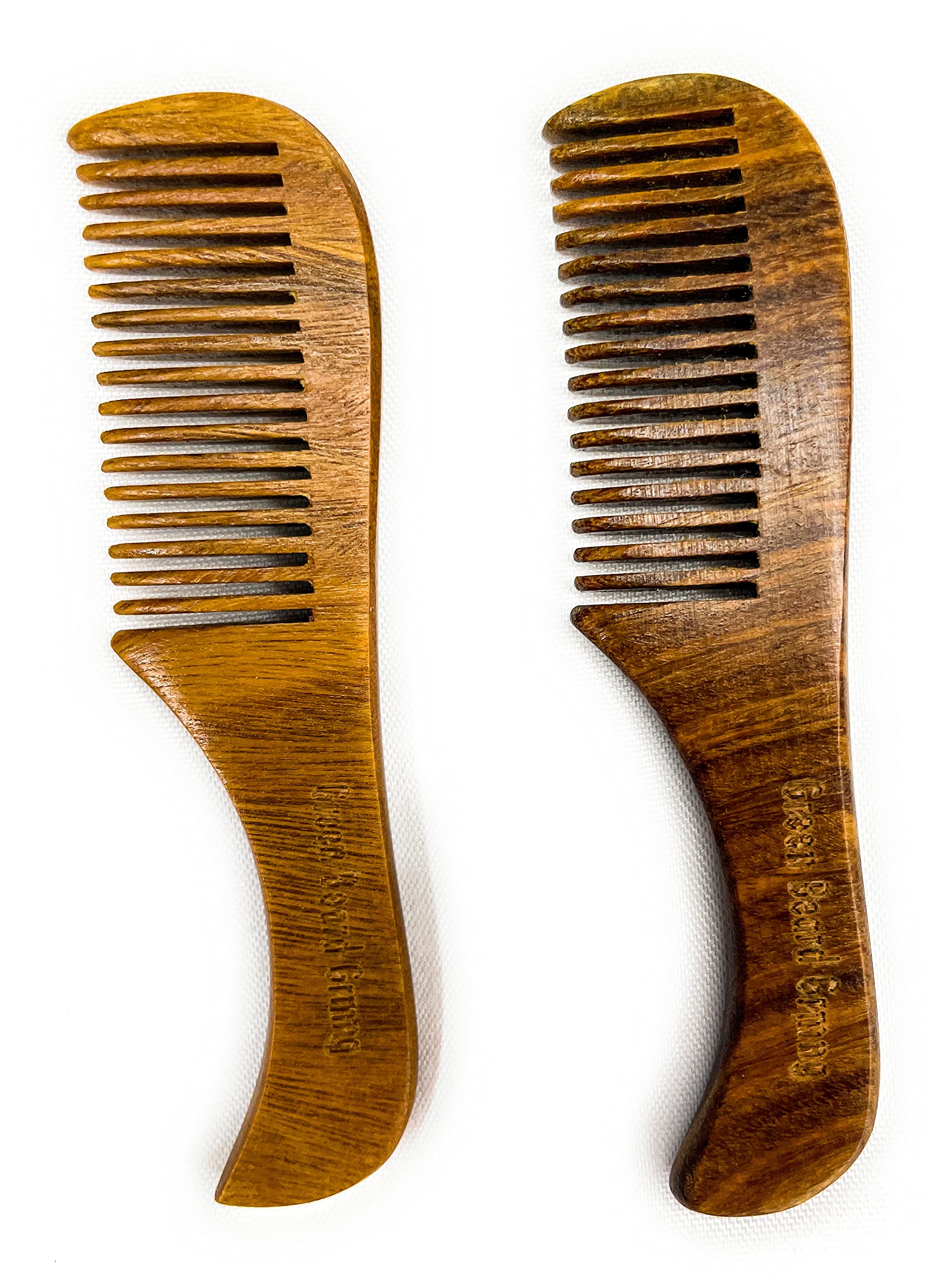 Tree-mendous Sandalwood Mustache Comb 2-Pack - Durable Pocket Combs that Plant Trees by Green Beard Grmng
