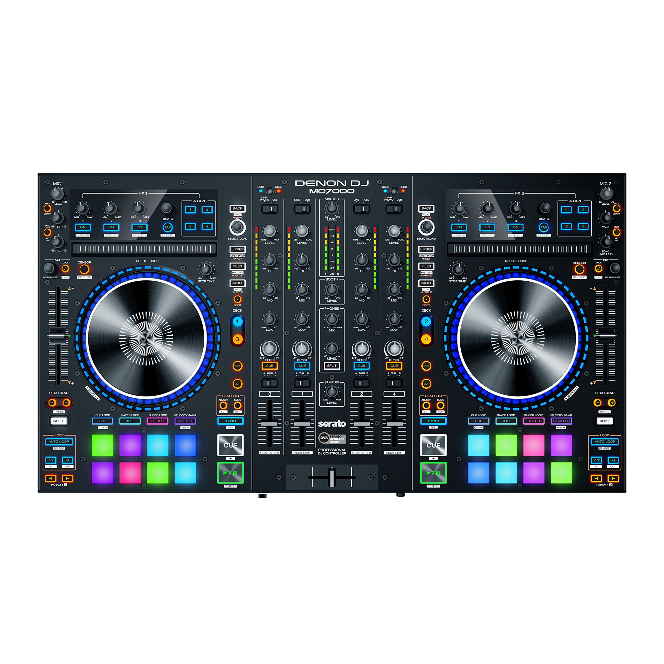 Amazon.co.jp: Denon DJ 4デッキ DJコントローラー 2基USBオーディオ
