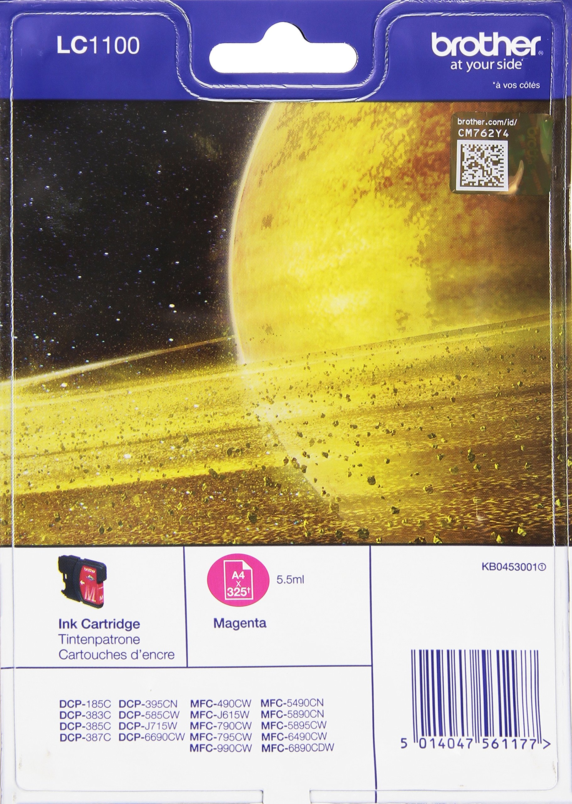 Cartouche D'encre Magenta/rouge LC-1100/980M/IFB1100M Compatible Brother - Neuve Emballage D'origine