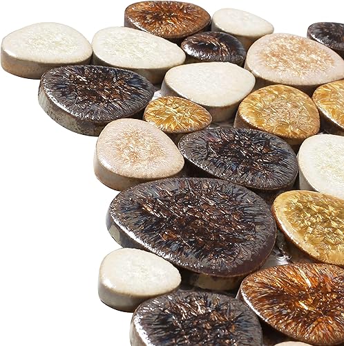 Miniatura 9 de Yellowstone - Azulejo de mosaico mate para suelo de ducha, baño, azulejos antideslizantes 5 hojas