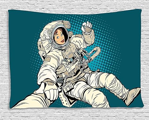 Miniatura 505 de Ambesonne Tapiz gótico, patio con hiedra encantada en la puerta antigua al bosque, colgante de pared ancho para dormitorio, sala de estar, 2-Verde