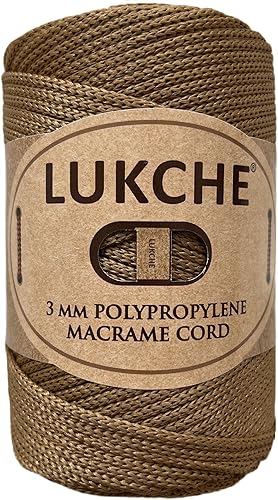 Cordón de macramé de poliéster de alta calidad de 0.118 in (147 yardas), (8.82 onzas), cuerda de macramé 100% polipropileno, hilo colorido para
