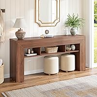 Vista 4 de EnHomee 63 Inches Long Console Table for Entryway with Extra Storage Shelves, Farmhouse Sofa Table Behind Couch, Hallway Table for Living Room
