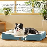 Vista 184 de Bedsure - Cama ortopédica extragrande para perros, sofá cama lavable para perros extragrandes, espuma de soporte con funda extraíble y lavable, negro