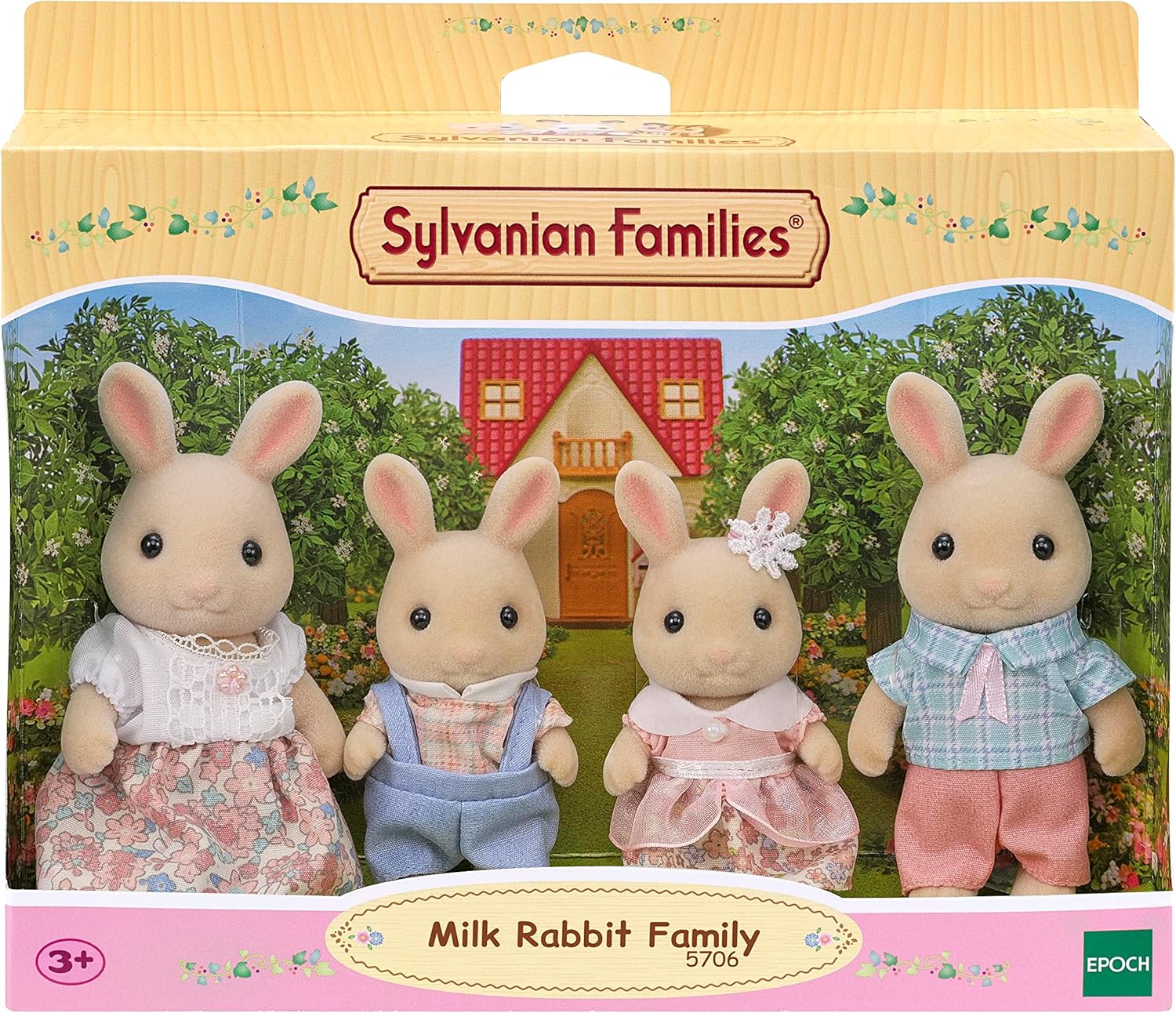 SYLVANIAN FAMILIES - The Cream Rabbit Family - 5706 - Mini Dolls