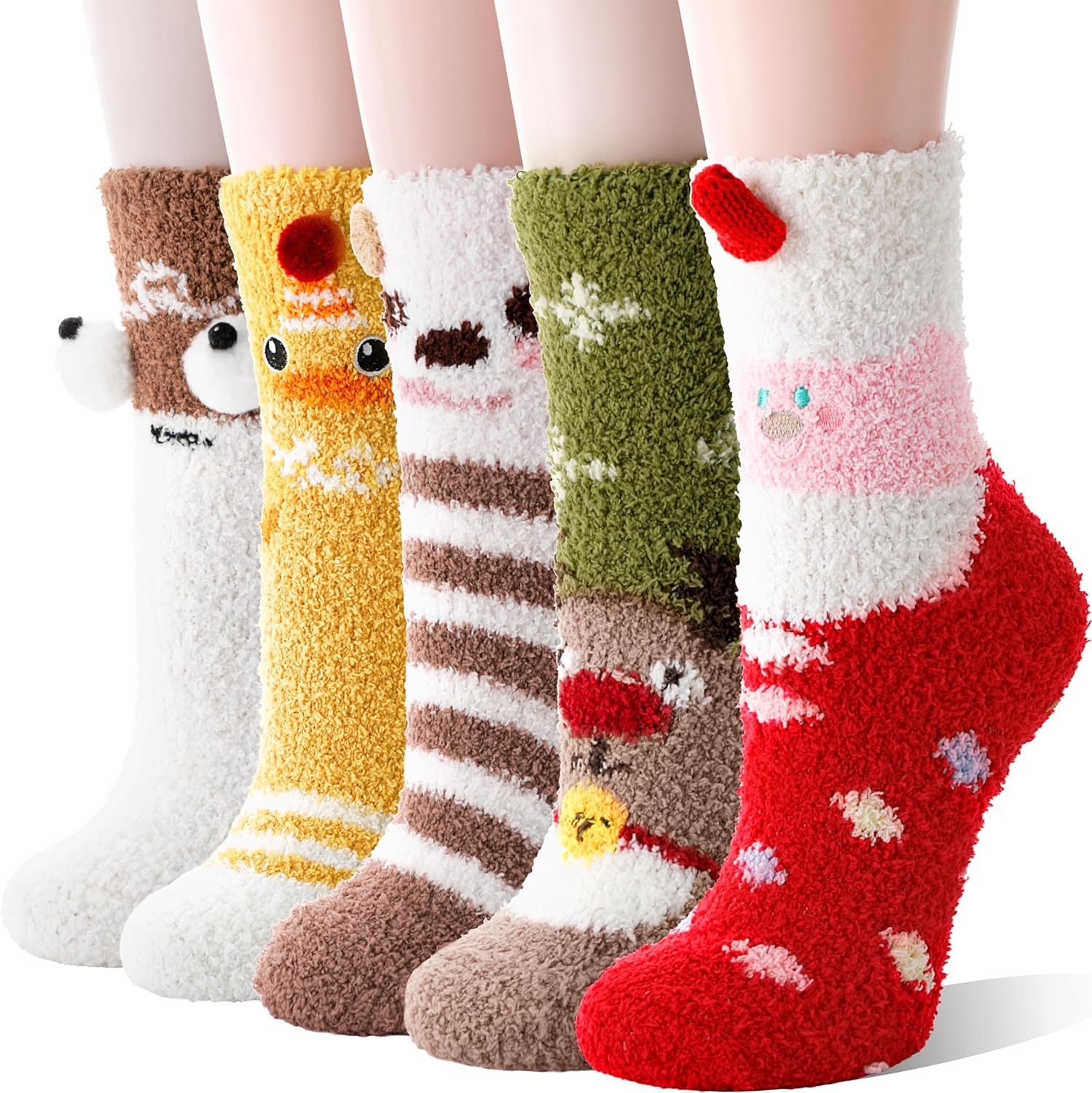 ANTSANG Women Fuzzy Socks Teen Girls Slipper Cozy Winter Fluffy Comfy and Warm Cabin Home Fleece Socks