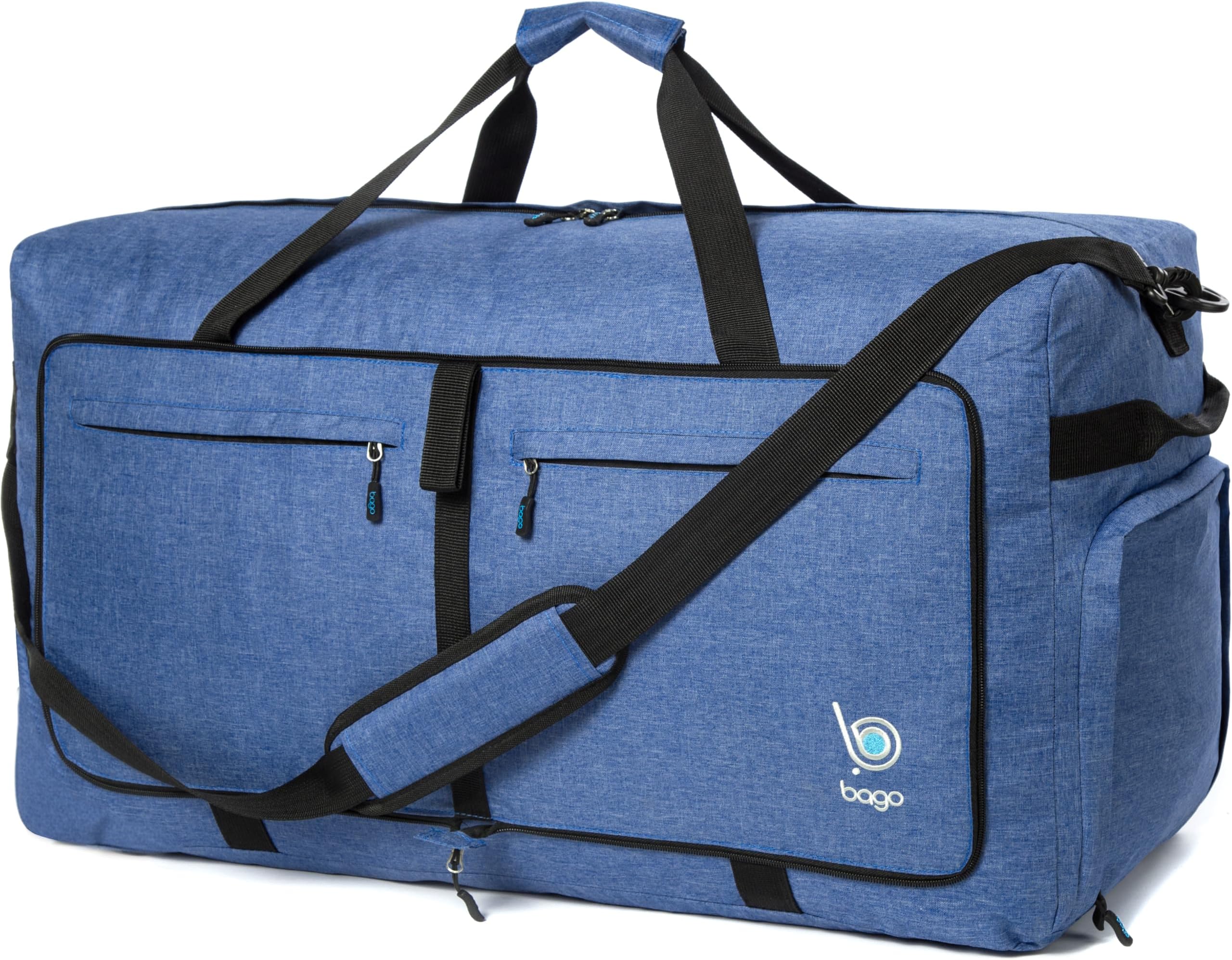 Bago Travel Duffle Bag for Women & Men. Extra Large Foldable Duffel Bags | Durable, Lightweight, 140L, Weekender Bag with Shoe Compartment, For Camping, Traveling, Save Space, Collapsible Checked bag