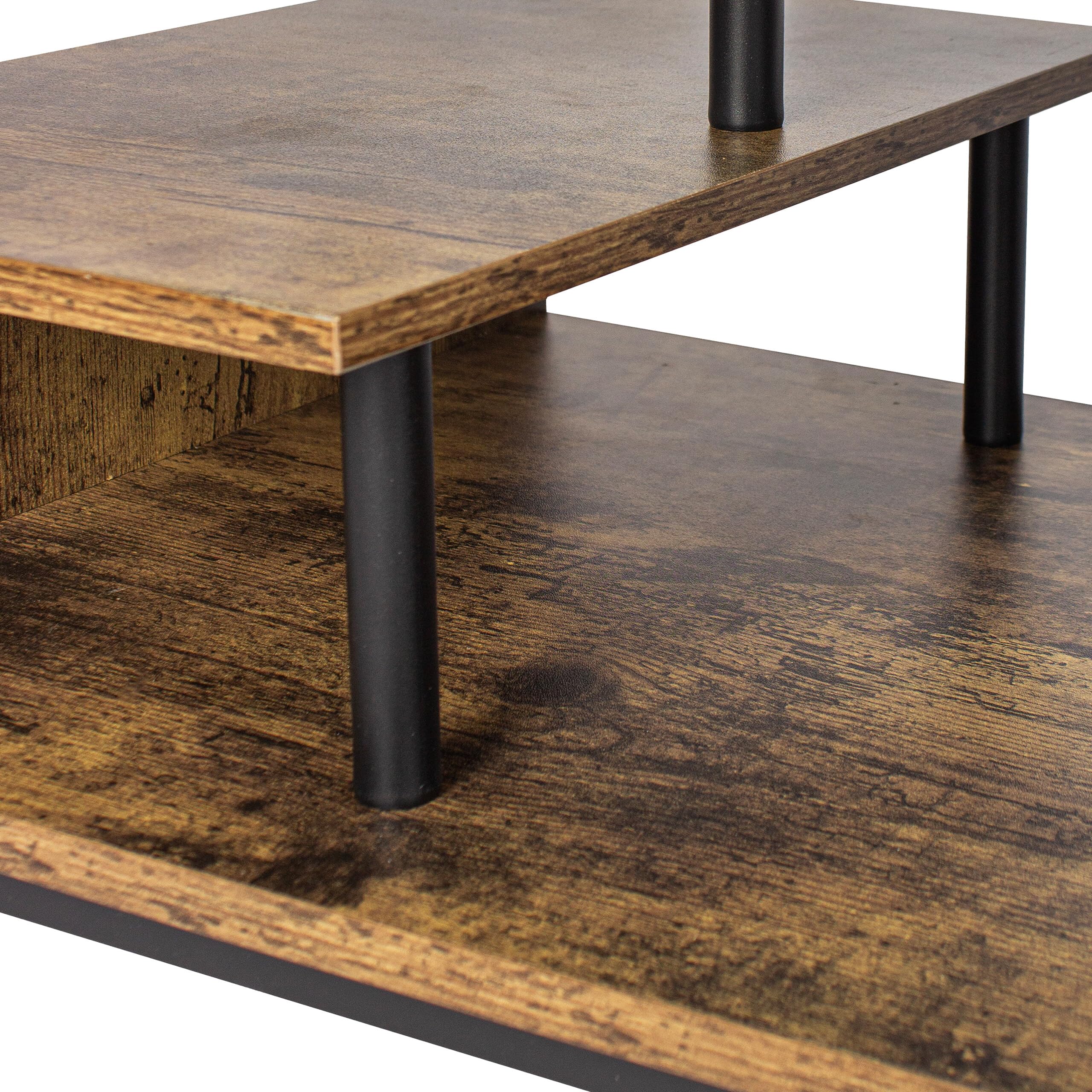 Relaxdays TV-Lowboard, 3 Ripiani, Mobile TV Aperto Fino a 55", A x L x P: 40 x 106 x 39,5 cm