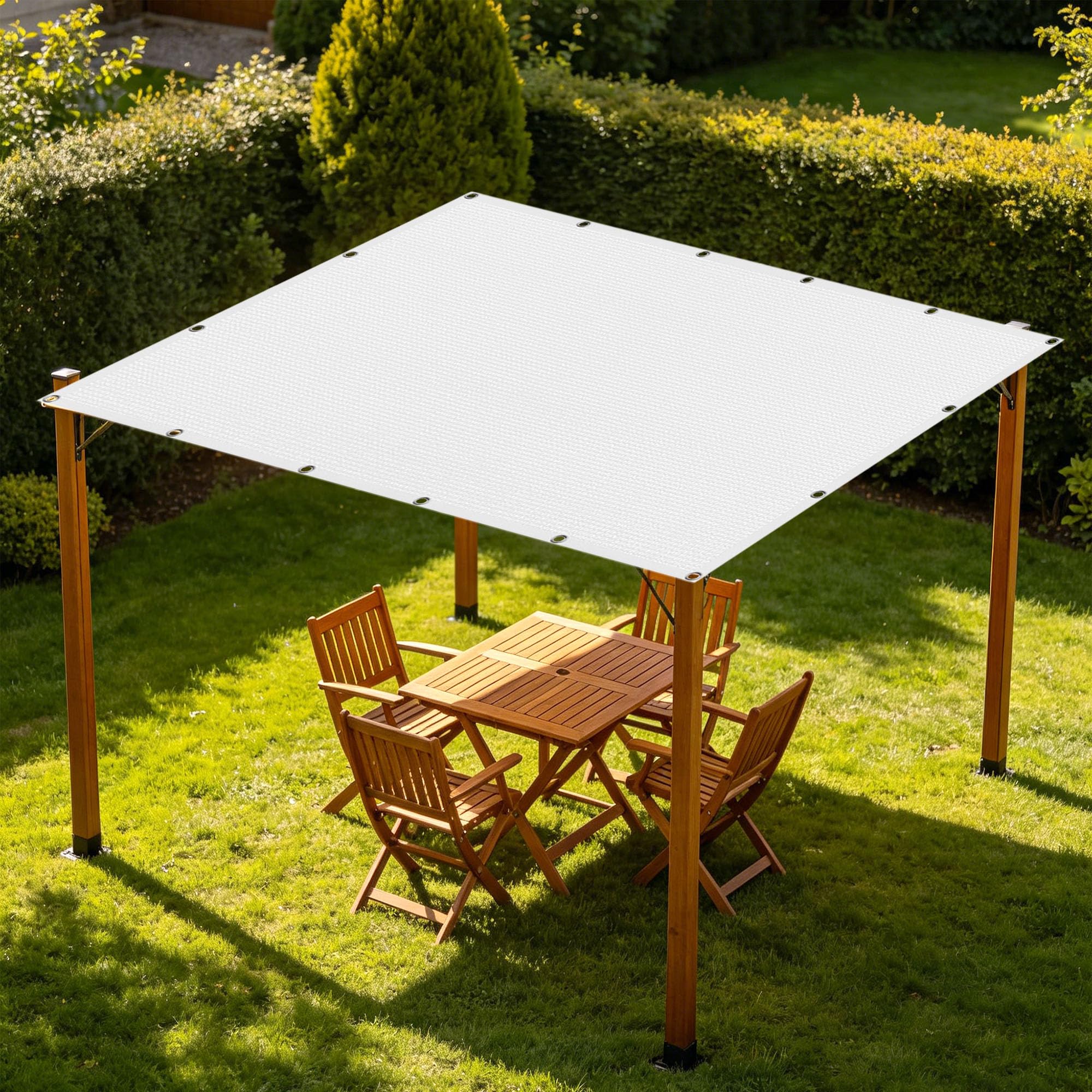 Baldachim zewnętrzny 135 x 220 cm z przelotkami, idealny na balkon, do szklarni i ogrodu warzywnego, trwały, odporny na warunki atmosferyczne, pokrowiec do roślin i przestrzeni na zewnątrz