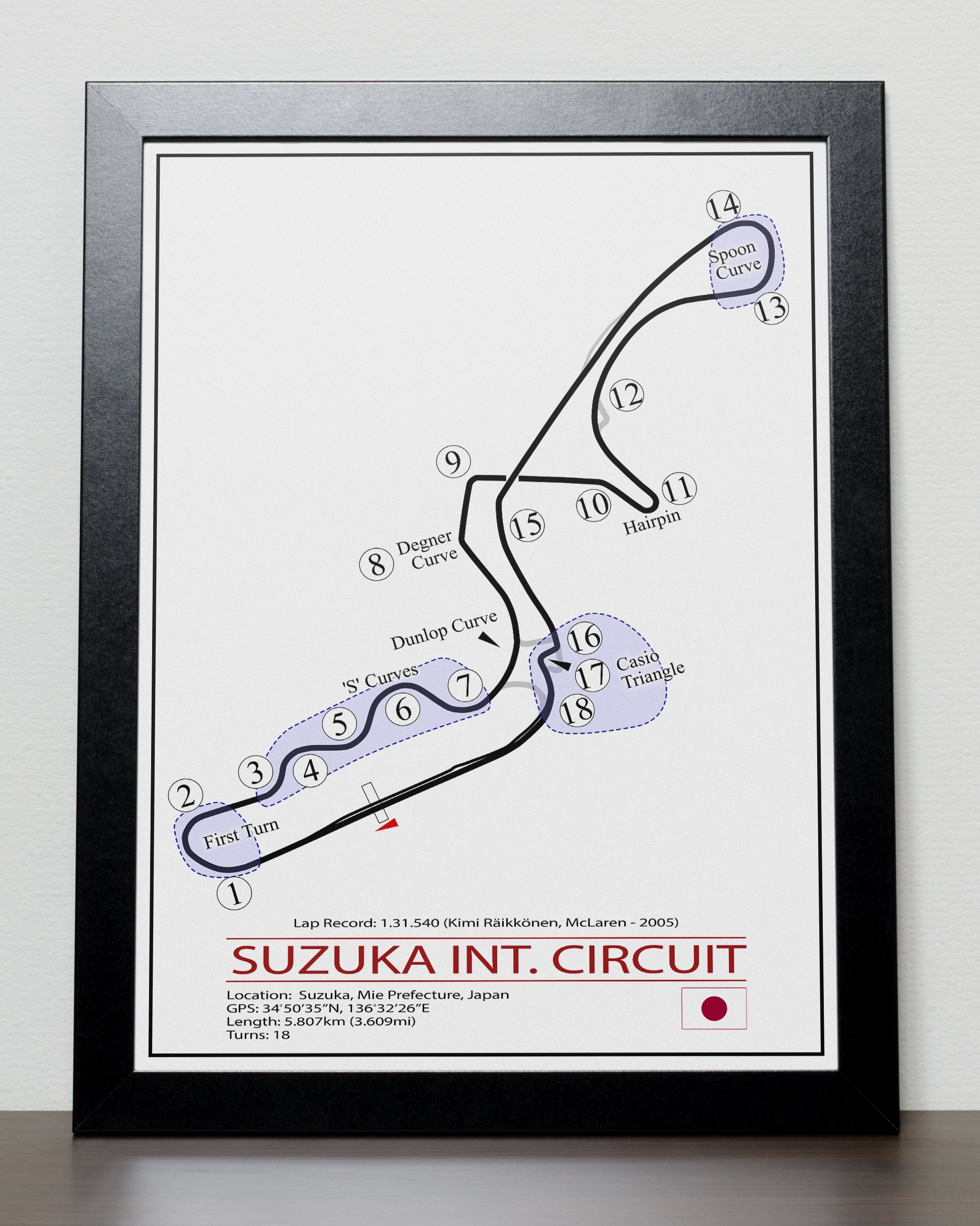 Japanese Grand Prix Track Poster - Formula One