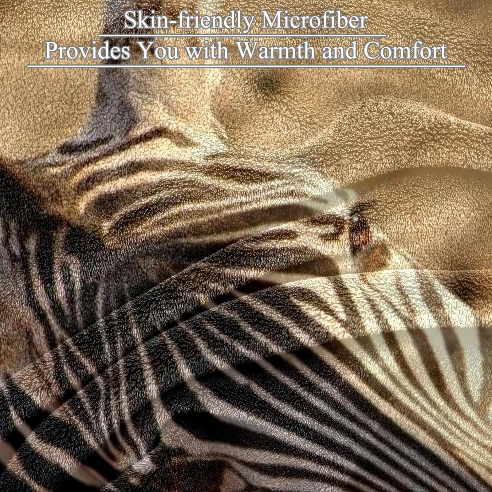 Zebra Coperta In Pile Morbido A Tema Zebra, Design Animaletti Selvaggi, Perfetta Per Divano E Letto, Taglie Da Bambino A King Size - 3