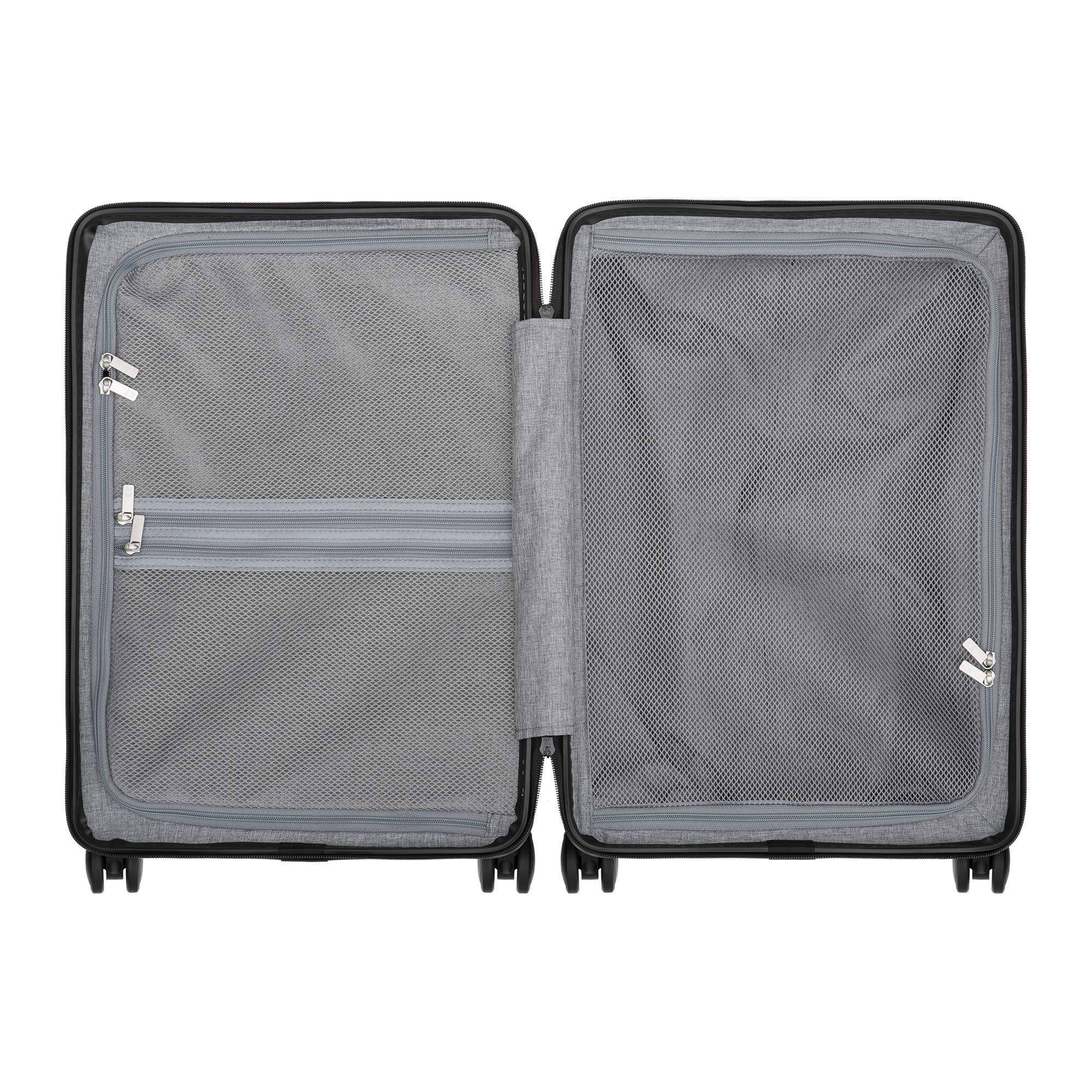 LEVEL8 Valigia Bagaglio a Mano Elegante Micro Diamante Strutturato Design Valigie Trolley Rigido Valigia Grande con Rotelle Girevoli e Lucchetto TSA Integrato 66x44.5x26.5CM, 67.9L, Blu