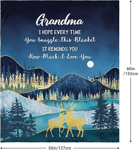 Miniatura 5 de Regalos para abuela, regalos para abuela, manta de 60 x 50 pulgadas, regalos de cumpleaños para abuela, regalos para abuela de nieta, ideas de