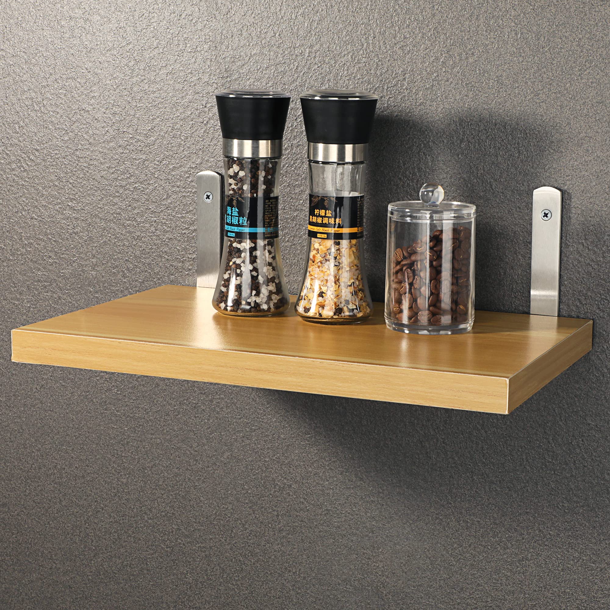 Sayayo Staffe per Mensole Pesanti Staffe per Mensole in Acciaio Inox Porta Mensole da Muro 4mm di Spessore Staffa Mensola da Parete Squadrette Angolari 300mm * 156mm, Argento, 2 Pezzi