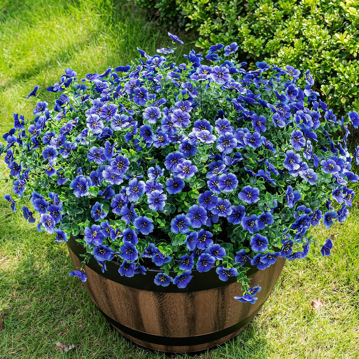 Lnoicy 20 Bundles Artificial Fake Flowers for Outdoor Faux Eucalyptus Flowers for Home Decoration,Fake Plants UV Resistant for Porch/Garden（9 Color）