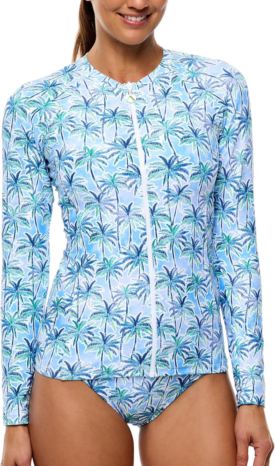 Next by Athena Women's Oasis Detox Long Sleeve Zip SURF Shirt