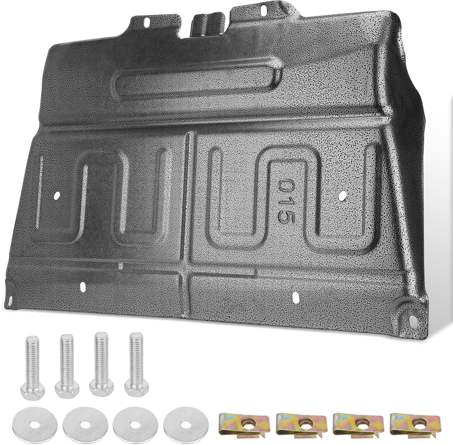 Splash Panel Shield Under Diaper Upgraded Manganese Steel Version Compatible with Ford F150 2015-2024 with Gasoline Engine, Not Fit Raptor Model/Not Fit 3.0L Diesel Replace # ML3Z-7222-D