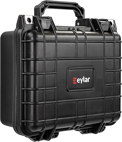 Miniatura 4 de Eylar Equipo pequeño de 10.62 pulgadas, estuche rígido para cámara impermeable con espuma (negro)