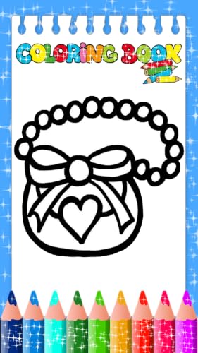 Glitter Coloring Book Beauty Stylish Handbags #TOP1