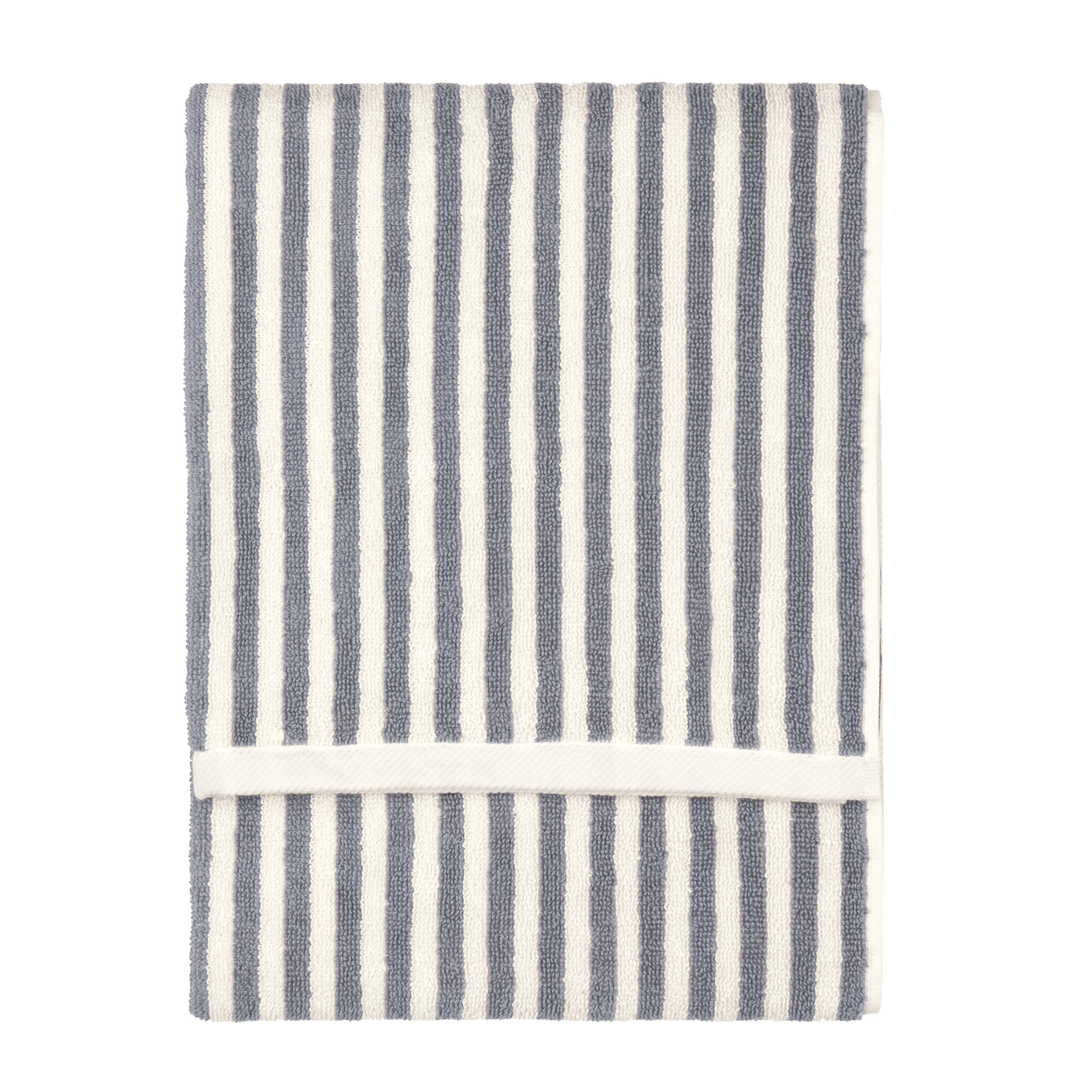 Yard Hebden Hand Towel – Ultra Soft 100% Cotton Terry Striped Luxury Bathroom Towel (Grey – 50x100cm)