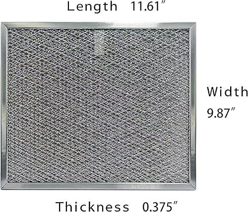 Miniatura 2 de 2 filtros de ventilación para campana extractora de cocina 97005683 compatible con Broan RP y AP Nutone NSP GE WB2X3998 Kenmore 97007894 99010152