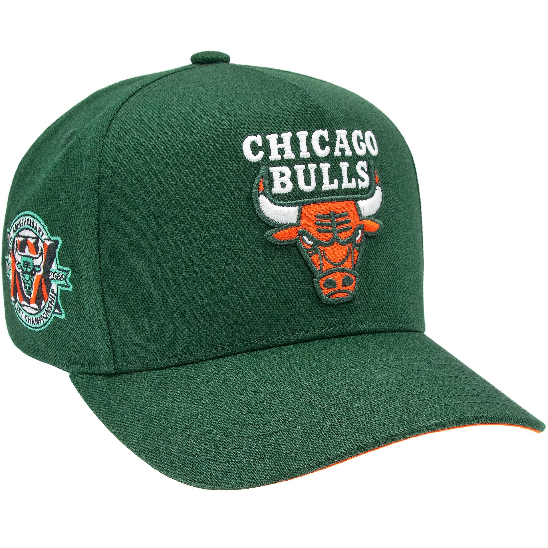 Mitchell & Ness Casquette de baseball NBA Green Orange | Pro Crown Fit | avec fermeture snapback réglable