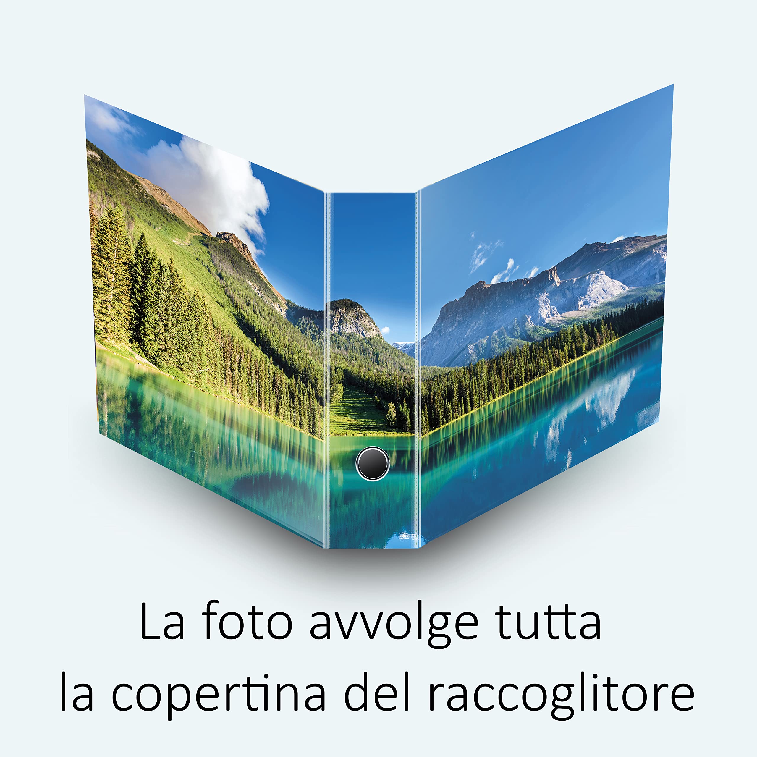 Set da 5 raccoglitori ad anelli - LAGO di MONTAGNA (H31 cm con 4 anelli)