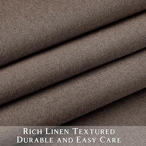 Miniatura 39 de ChrisDowa Cortinas 100% opacas de abedul liso de 96 pulgadas de largo, 2 paneles para dormitorio, sala de estar, oscurecimiento de la habitación de