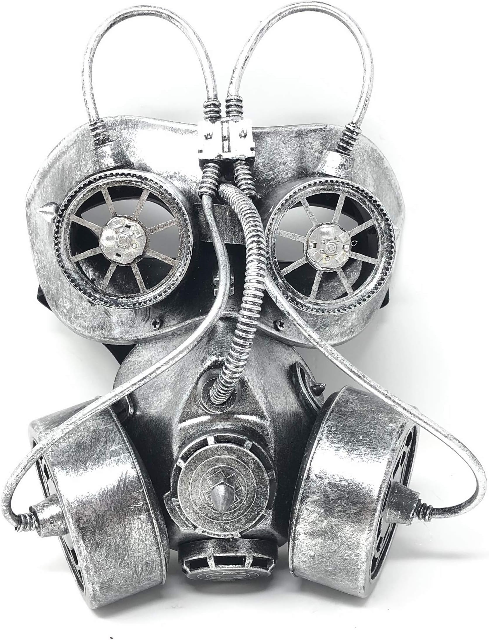 STORM BUY] Steampunk Respirator Metallic Spiked Mask Halloween Costume Cosplay with Goggles