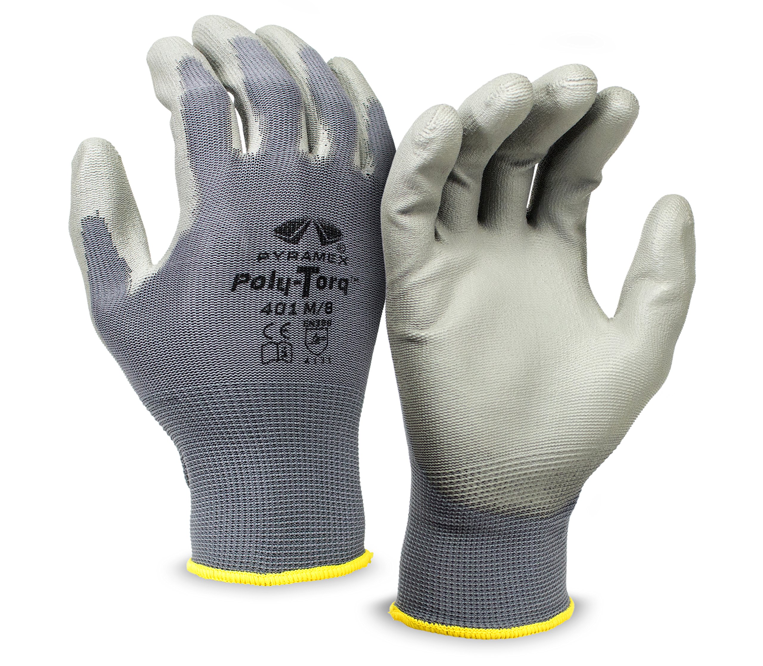 Pyramex Safety GL401 Poly-Torq Polyurethane Work Gloves (Pack of 12), 2X-Large