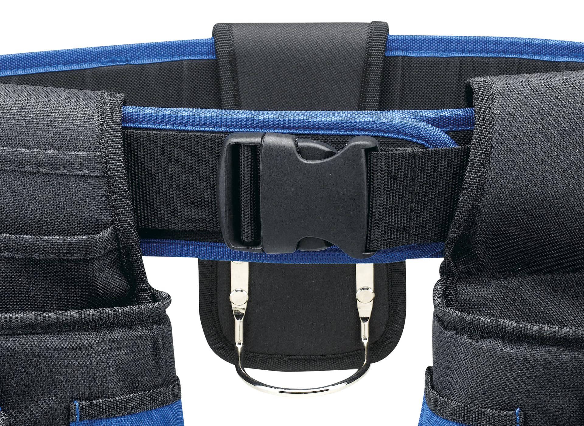 AUSONIA - 48267 CEINTURES PORTE-OUTILS DOUBLE SAC DE CHARPENTIER EN TISSU RENFORCÉ AVEC UNE CEINTURE PROFESSIONNELLE