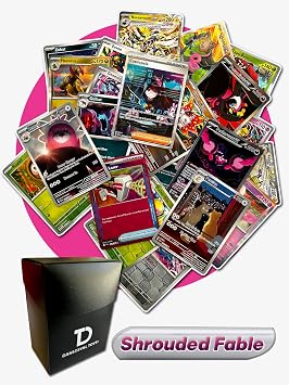 Shrouded Fable Pokemon Compatible TCG Random Assortment Bundle || Ultra Rare + 20 Random Cards + Dan123yal Deck Box
